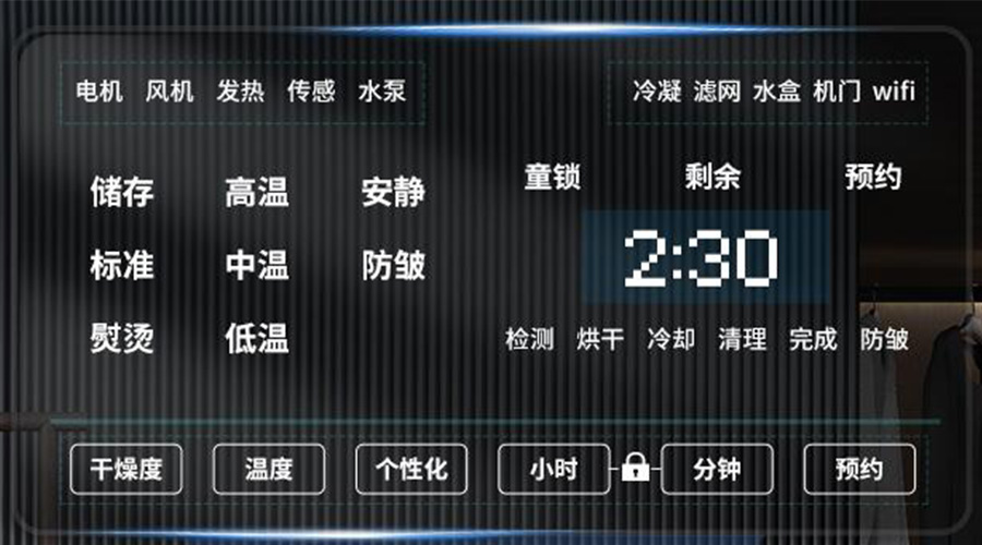 冷凝衣物烘干機擁有獨立大屏，實現(xiàn)智能快速烘干！