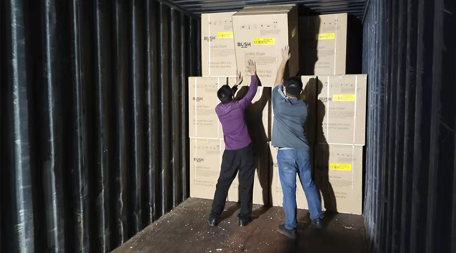 挑燈夜戰(zhàn)，順利完成客戶Argos的滾筒干衣機(jī)出貨