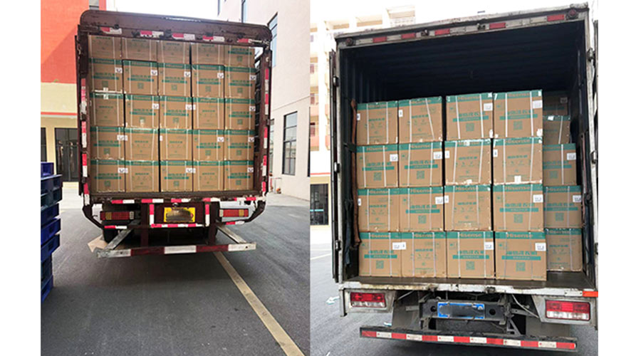 實況圖！金環(huán)電器完成國內(nèi)某知名品牌迷你洗衣機(jī)裝柜發(fā)貨