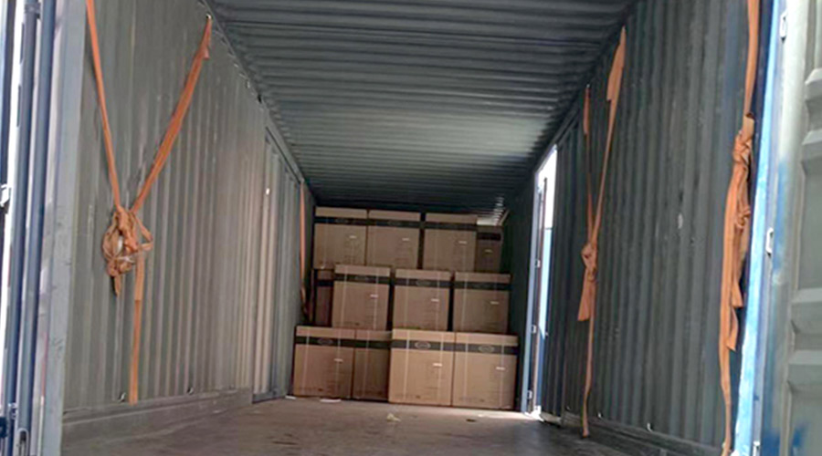 100臺(tái)12kg滾筒衣服烘干機(jī)裝柜完畢！順利出貨